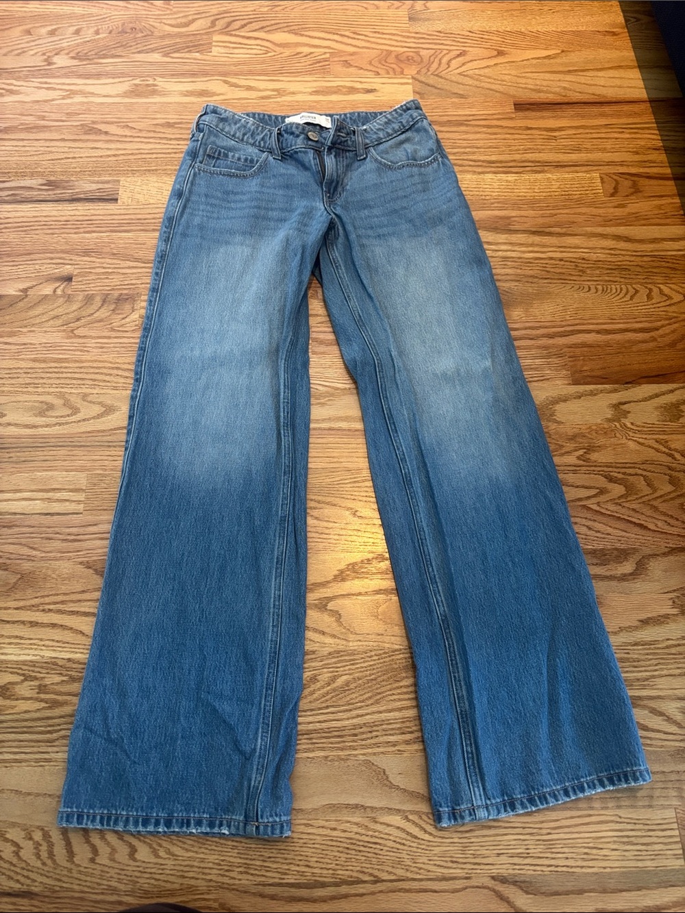 Hollister Light Blue Wide-Leg Jeans